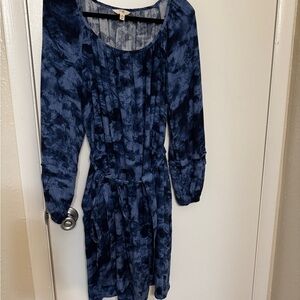 Blue Tie-Dye Dress